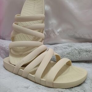 CROCS Women's Tan Strappy Sandals